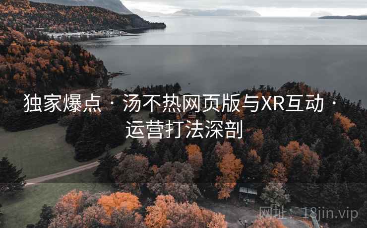 独家爆点 · 汤不热网页版与XR互动 · 运营打法深剖