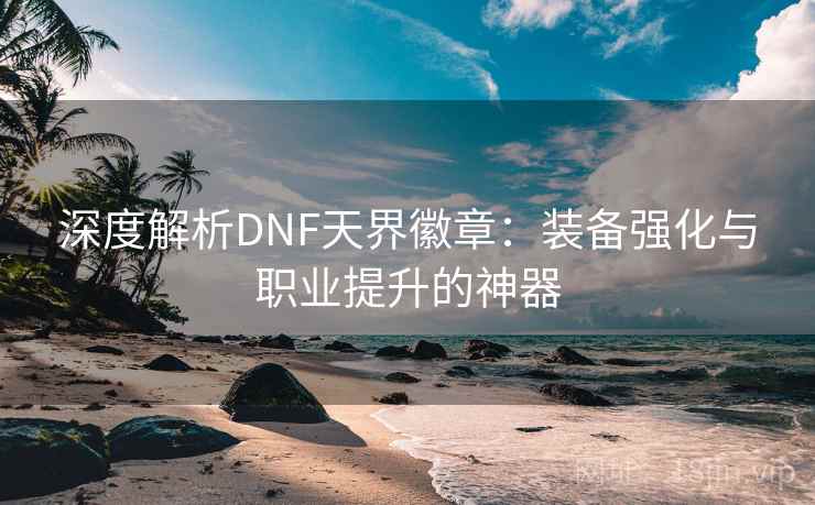 深度解析DNF天界徽章:装备强化与职业提升的神器 深度解析DNF天界徽章:装备强化与职业提升的神器